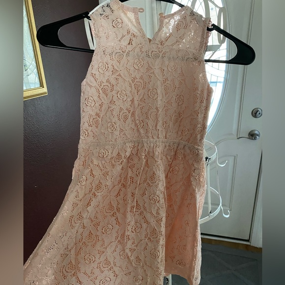 Pink lace little girls dress / shirt - Picture 5 of 6